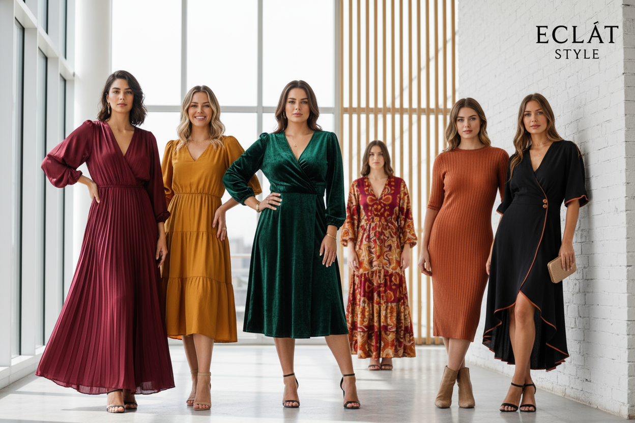 generate banner image for this section which have girls posing with nice dresses